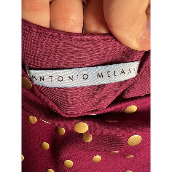 Antonio Melani Studded Stretch Pencil Skirt Women's Size 14 Raspberry NWT - Picture 8 of 10